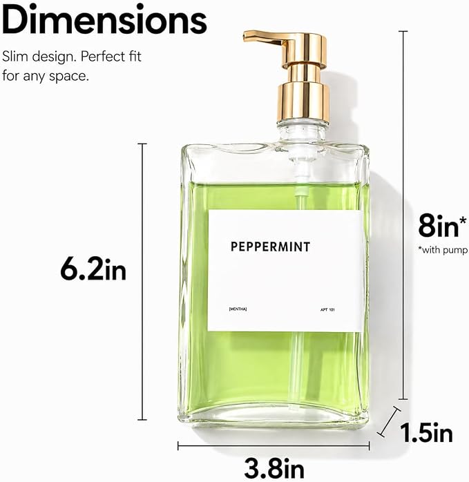 Glass Coffee Syrup Dispensers with Pumps, Syrup Bottles with Label Set - Essential Coffee Bar Accessories, 11.8 oz/350ml, Set of 4