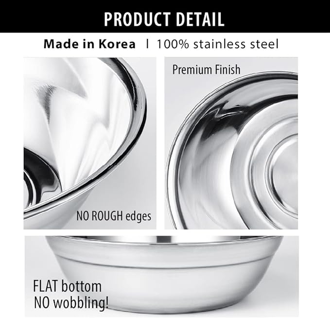 Oversized All-Purpose Stainless Steel Bowl for Home & Commercial, 16 Qt, 15 L, Made in Korea, Premium Stainless Steel, No Dulling & Rusting, For Prepping, Baking, Mixing, Marinating & Brining Kimchi