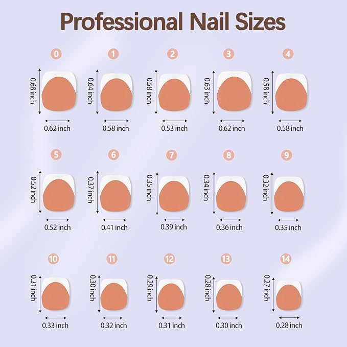 Misssix Press on Toenails Short, French Tip Toe Nails Square Brown | 150pcs Soft Gel Fake Toe Nail Tips Extensions for Women Nail Art DIY 15 Sizes