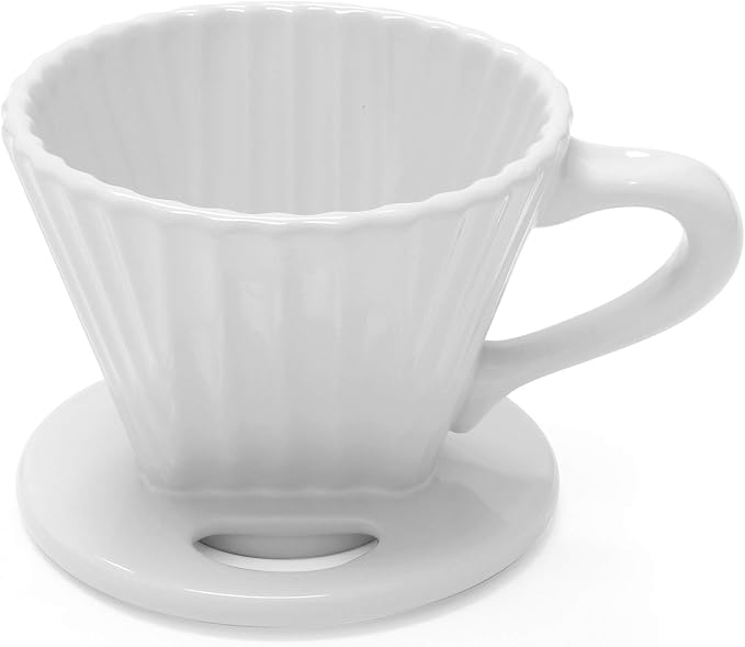 Chantal "Lotus ceramic pour over coffee dripper, 8 ounces (White)