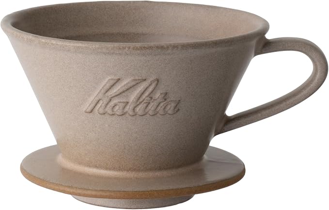 Carita Coffee Dripper Mino Ware High Heat Retention Pottery, For 2-4 People, Sand Brown, #02103 Wave Series, Made in Japan, Drip Equipment, For 2 People, For 4 Cups, Porcelain, Stylish, Outdoor