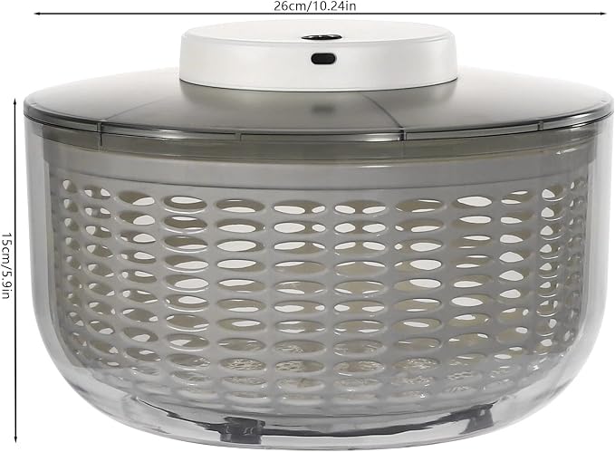 6.34 Qt Electric Salad Spinner, Vegetable Dryer with USB Charging & 10-Second Quick Spin for Lettuce, Greens, Kitchen, Salad Maker