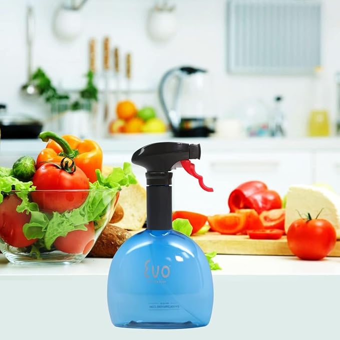 Evo Original Oil Sprayer, Non-Aerosol for Olive Oil, Cooking Oils, and Vinegars, Blue, 24-Ounce Capacity