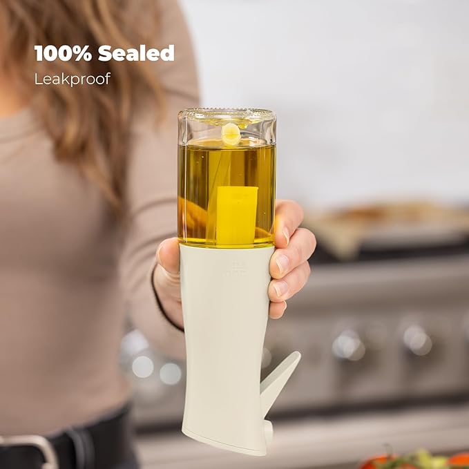 Zuutii Oil Sprayer for Cooking, 170ml Olive Oil Sprayer Mister, Olive Oil Spray Bottle for Salad, BBQ, Continuous Spray with Portion Control, Kitchen Baking, Roasting,Hairstyling,Light Cream