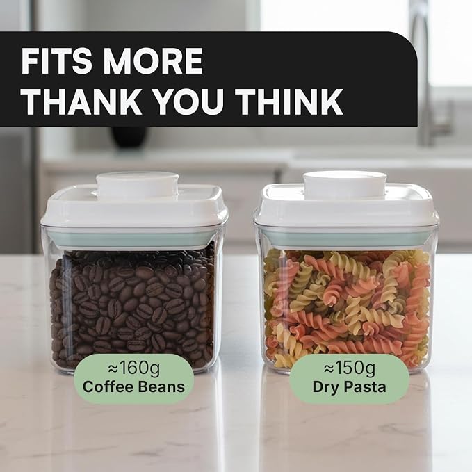 Bop Top Airtight Food Storage Containers | Pop-Top Lid | Multi-Pack | kitchen canister set, for flour, sugar, snacks, pasta, baking