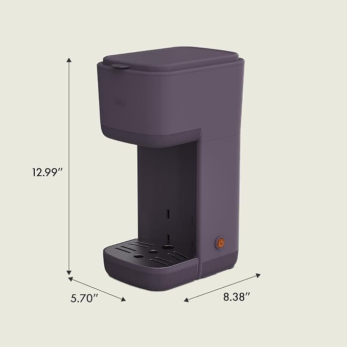 bella K Cup Coffee Maker w/ Water Tank, Plum