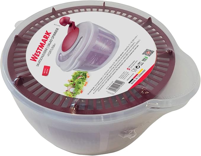 Westmark Germany Vegetable and Salad Spinner with Pouring Spout (Red/Clear)