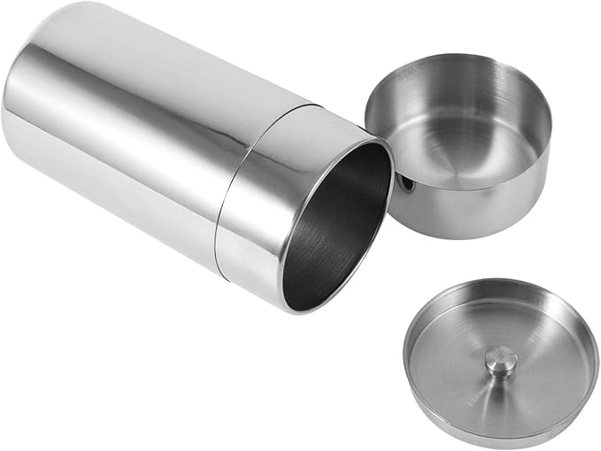 Tyenaza Tea Canister, Double Seal Stainless Steel Tea Tin Canister with Airtight Double Lids for Loose Tea Coffee Candy Herbs and Spices Storage(l)