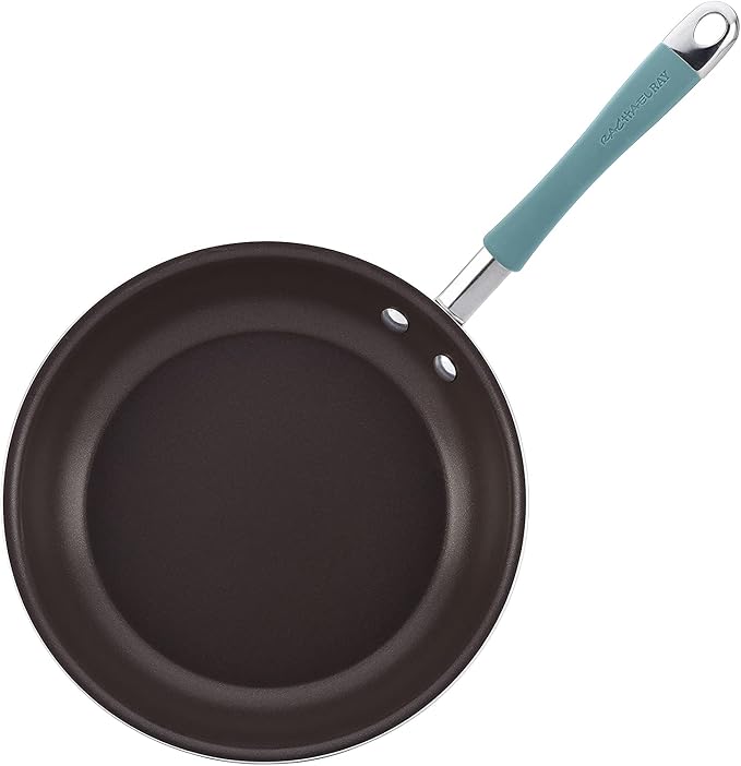 Rachael Ray Cucina Nonstick Frying Pan Set / Fry Pan Set / Skillet Set - 9.25 Inch and 11 Inch, Blue