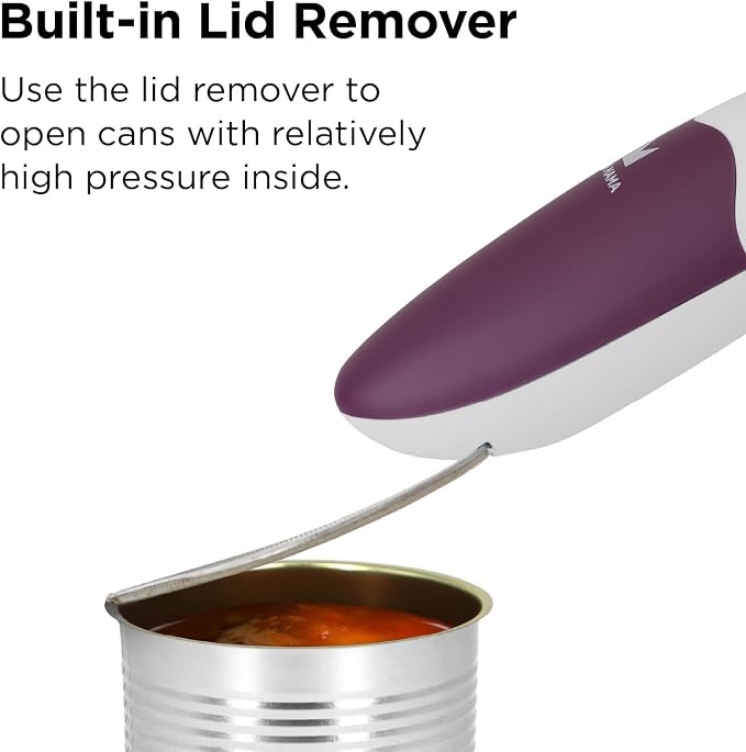 Kitchen Mama Auto 2.0 Electric Can Opener, Burgendy Mist | Refined Blade, Automatic Hands Free, Smooth Edge, Food-Safe, Battery Operated