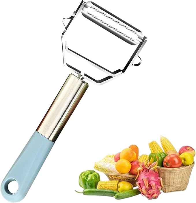 Y-Shaped Vegetable Peeler Non-Slip Stainless Steel Handle for Potato | Ergonomic Handle,Swivel Serrated Blade,Built-in Potato Eye Remover,Fits Pumpkin Veggie, Peelers for Kitchen,Dishwasher Safe