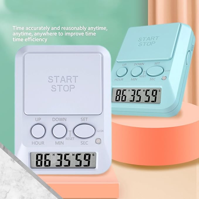 Large LCD Digital Timer with 9999 Days Countdown for Kitchen Gym Work Area Day Hour Second Timer