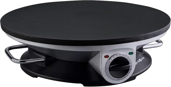 Health and Home No Edge Crepe Maker - 13 Inch Crepe Maker & Electric Griddle - Non-stick Pancake Maker- Crepe Pan