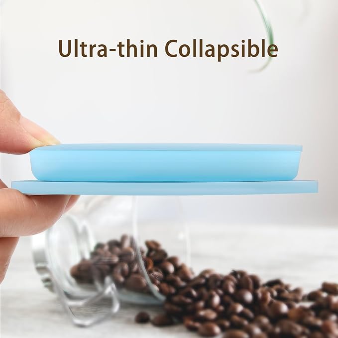 Collapsible Pour Over Coffee Dripper Single Cup, Paperless Travel Pour Over Coffee Maker Camping, Drip Coffee Maker with Reusable Metal Filter (Blue)