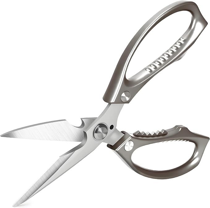 Kitchen Scissors, All Purpose，Ultra Sharp Meat Scissors，Heavy Duty Cooking Scissor，Dishwash Safe Stainless Steel Kitchen Shears for Food, Chicken Bones, Turkey
