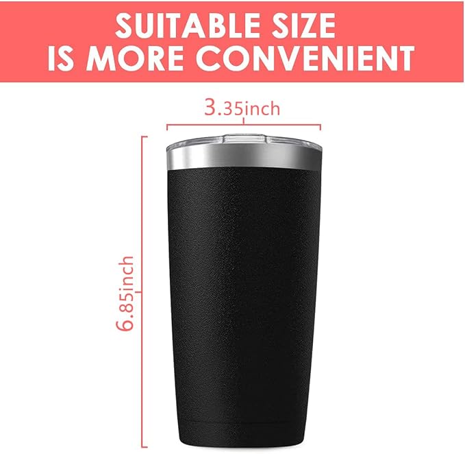 8 Pack 20oz Tumbler Vacuum Insulated Travel Mug with Lids, Stainless Steel Double Wall Bulk Cup for Home, Office, Outdoor Suitable for Vehicle Cup Holders(Assorted Colors)