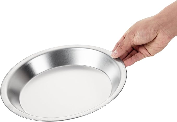 Restaurantware Aluminum Pie Pan 72 Count 9 Inch Round 1.25 Inch Deep Oven-Friendly Pie Tin, Lightweight Baking Pan, Silver Plate for Quiche, Fruit Pies, Home And Commercial Kitchens