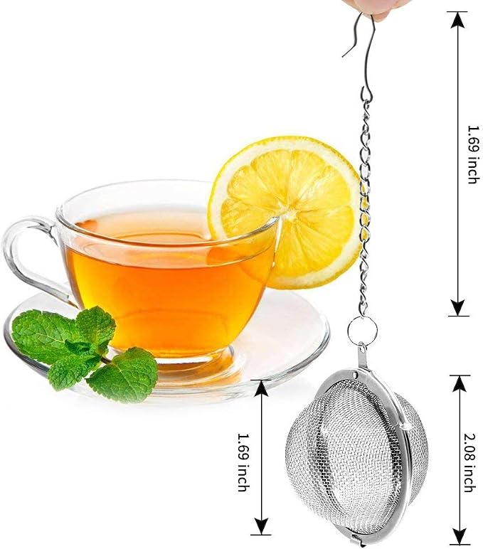 2pcs Stainless Steel Mesh Tea Ball 2.1 Inch Tea Strainers | Teas Infuser Strainer Filters for Teas