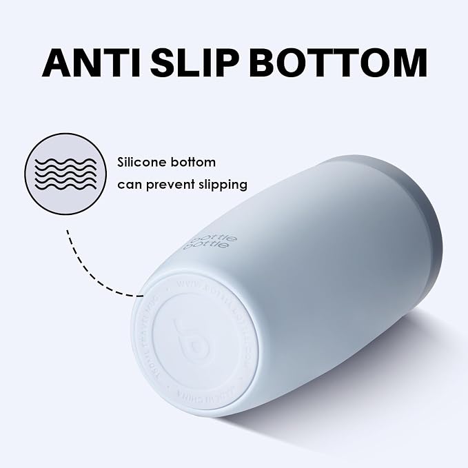 BOTTLE BOTTLE Insulated Coffee Tumbler with Push Button Lid 16oz(Blue) | Leakproof,Stainless Steel Travel Mug,Keeps Drinks Hot & Cold for 6 Hours,for Office & On the Go