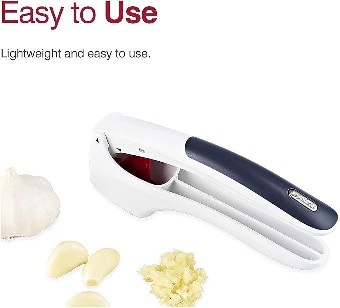 Zyliss Easy Clean Garlic Press - Lightweight, Easy-to-Use Garlic Mincer & Crusher for Food Prep & Kitchen Accessories