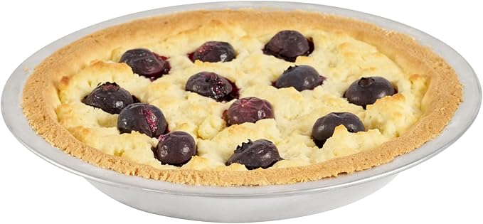 Restaurantware Aluminum Pie Pan 72 Count 8 Inch Round 1.25 Inch Deep Oven-Friendly Pie Tin, Lightweight Baking Pan, Silver Plate for Quiche, Fruit Pies, Home And Commercial Kitchens