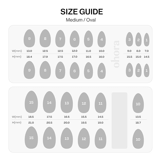 ohora Gel Press On Nails | Pink, Ombre, Medium Oval | Blush Pink | Salon-Quality, 100% Real Gel, No UV Lamp, No Glue, Non-Toxic | 15 Sizes, 30 Tips | Long Lasting press ons, K beauty nails