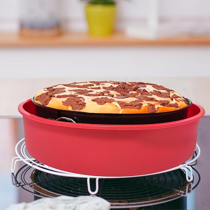 Springform Pan Protector for 9 inch, 9.5 inch Round Springform Pan Silicone Cheesecake Water Bath Sleeve Waterproof Cheesecake Baking Accessories | Leakproof Springform Pan Protector, Cheesecake Baking Accessories