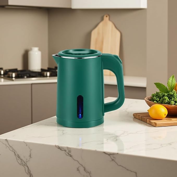 0.8L Small Travel Electric Tea Coffee Kettle | 600W Rapid Boil,Double Wall,Auto Shut-Off,Boil Dry Protection,Hot Water Boiler