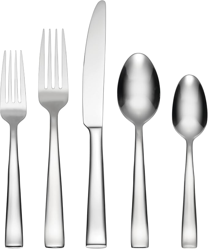 Oneida Monolith 20-Piece 18/0 Silverware Set for 4, Flatware | mirror finish, dishwasher safe | includes knives, forks, and spoons | cutlery set for kitchen and dining