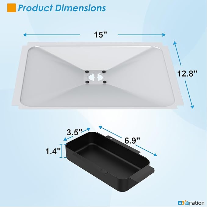G325-5701-W1 Grease Tray with Catch Pan for Charbroil Performance 2 Burner 463630021 463660421 463630422 463660021 463655021, Drip Pan for Charbroil Grease Tray Replacement