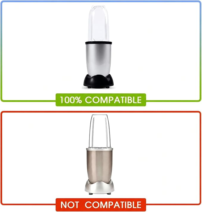 5-piece Magic Bullet Blender Cups, Tall 22oz Cup with Flip-Top To-Go Lid, Cross Blade, Blender Replacement Parts, Mug with Handle Compatible with Magic Bullet 250w MB1001