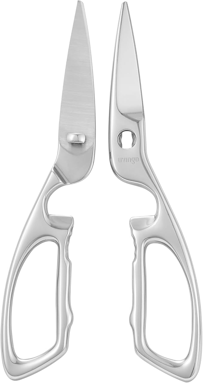 LIVINGO Kitchen Shears Heavy Duty Stainless Steel Multi Purpose Scissors | Come Apart Design, Dishwasher Safe, Sharp Cutting Edge, Food Meat Poultry Vegetable Nutcracker, Everyday Kitchen Tasks