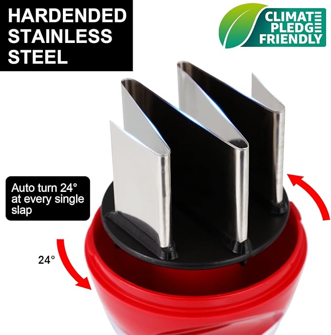 Geedel Food Chopper, Easy to Clean Manual Hand Vegetable Chopper, Dishwasher Safe Slap Onion Cutter for Veggies Onions Garlic Nuts Salads Red | Hand Chopper for Veggie Onions Garlic Nuts Salads, Fast & Even Chopping, Sharp Stainless Steel Blade, Dishwa...