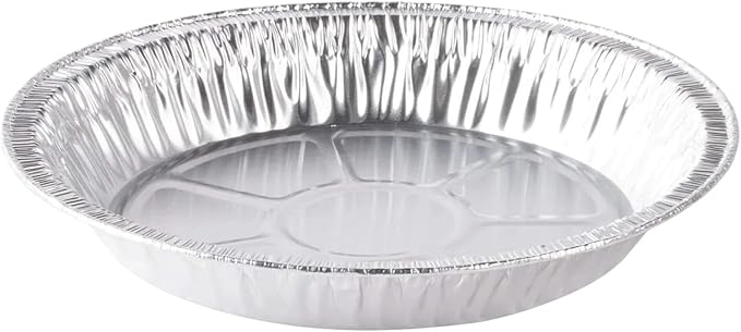 Aluminum Foil Pie Pans, 8 inch Tart Tins, 100 ct. | Made in USA, 7" Inner Diameter, Disposable Foil, Freezer & Oven Safe, For Pies, Quiche & Tarts