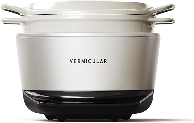Vermicular Musui–Kamado Cast Iron Induction Cooker, Sea Salt | Precision Temperature Control, Waterless Cooking, Non-Toxic Enameled Cast Iron Pot, Japanese Multicooker & Rice Cooker (120V)