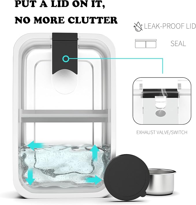 Bakpoco Stainless Steel Bento Lunch Box for Adult Kids, 2 Pack 33oz Leak-Proof Lunch Box Containers, Microwave-Safe, with Adjustable Divider, Convenient Metal Lunchbox for School, Travel