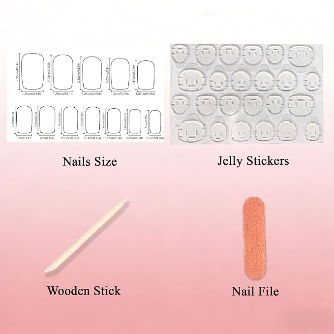 Fall Press on Nails Medium Square Fake Nails with Plaid Maple Leaves Glitter Designs Nails Press ons Orange Brown Acrylic Nails Full Cover Stick on Nails for Women 24 Pcs