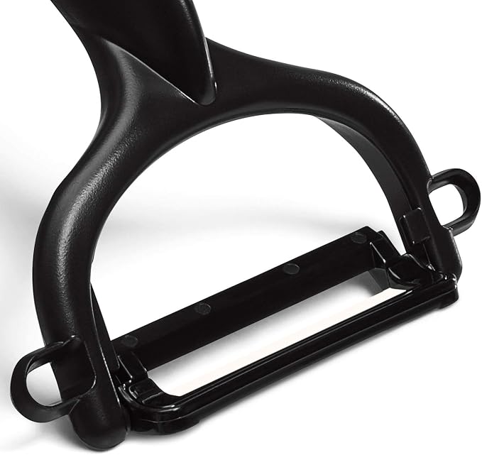 Kyocera Advanced Ceramic Horizontal Y Peeler, Black - | KYOCERA Ceramic Y-Peeler: Ultra-Sharp, Non-Corrosive Blade for Effortless Peeling – Ergonomic & Dishwasher Safe