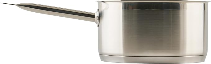 Winco 6 qt Stainless Steel Sauce pan with Cover | Even heat distribution, Secure riveted handle, Great for Cooking, Food Preparation and Restaurant Kitchens