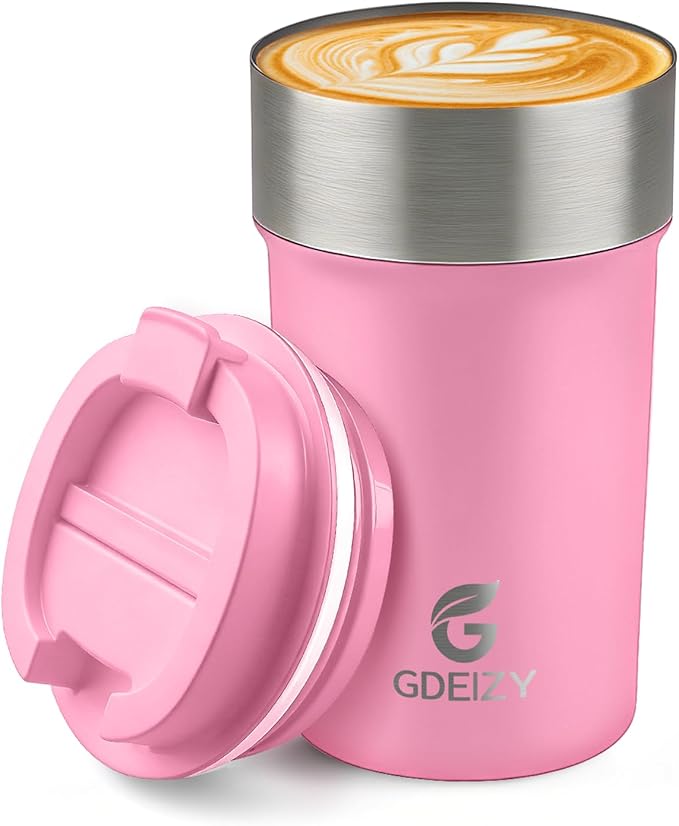17oz Insulated Travel Coffee Mug, Stainless Steel Cup with Leakproof Lid | 304 Double Wall Vacuum Steel, Long Heat & Cold Retention, 360° Leakproof, BPA-Free Reusable Tumbler, Fits Car Cup Holders