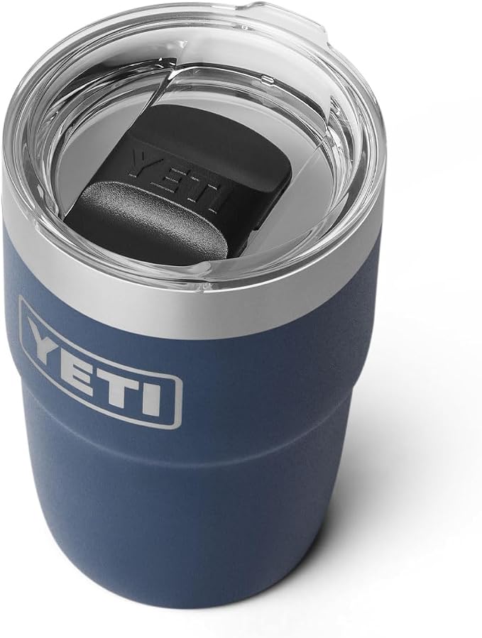 YETI Rambler 8 oz Insulated Coffee Mug with Lid - Stackable Double-Wall Vacuum Insulated Coffee Cup - DuraSip Ceramic Lining - Barista-Friendly Design - Stainless Steel - Dishwasher Safe