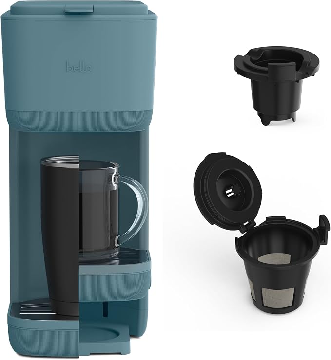 bella K Cup Coffee Maker w/ Water Tank, Surf