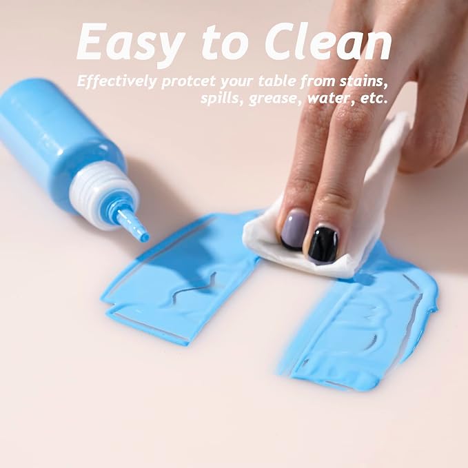 Extra Large Silicone Mat Kitchen Counter Heat Resistant Table Mat 36" x 24" | Place Mats Countertop Protector, Thick Placemats Silicone Mats for Kitchen Counter Dining Table Mat, White Translucent, Sapid
