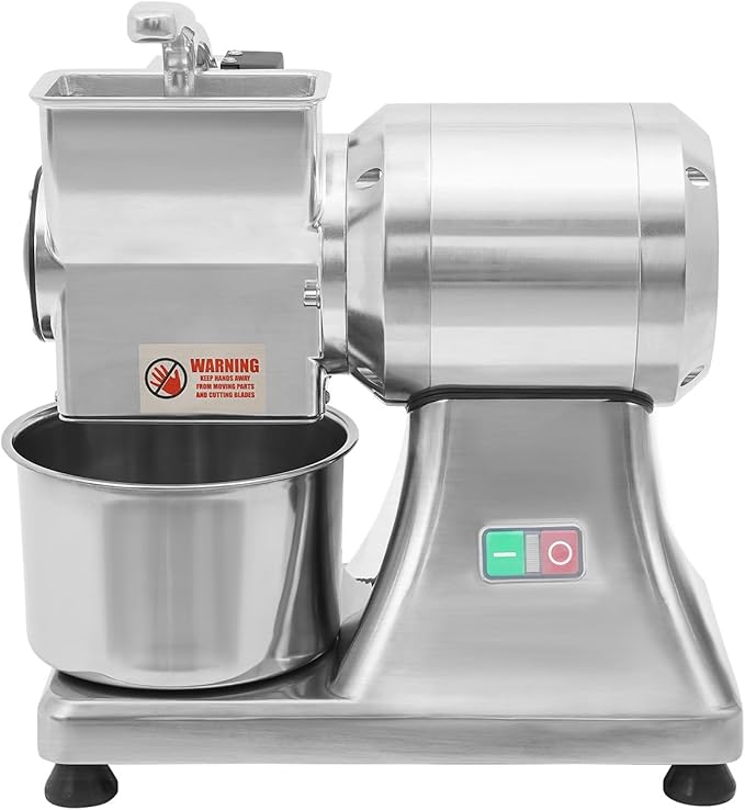 Electric Cheese Grater, 550W Stainless Steel Cheese Grinding Machine | Commercial Cheese Grinder Grating Machine, 88 lbs/h Output, Cheese Butter Bread Bran Shredder