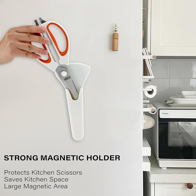 Kitchen Shears Come Apart with Magnetic Holder Magnetic Scissors for Fridge | Kitchen Scissors Magnet Sheath Set, Magnetic Holder, Magnet Protector, Strong Magnetic Protective Cover for Kitchen Shears