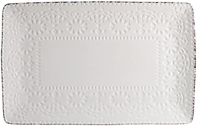Pfaltzgraff Chateau Serve Platter, 14.25 Inch, Blue and White,Cream