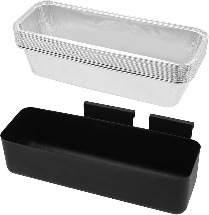 Grease Cup Catcher for Camp Chef SG Griddle Series with 15 Pack Liners | Includes steel holder + 10 foil liners; fits Camp Chef SG100/SG90/SG30/SG14; NOT for CCH right-drain models; 24 oz capacity