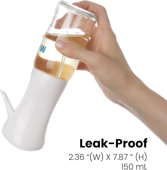 Oil Sprayer 150ml glass bottle. Upgraded Version.Fine Mist Spray Bottle for Air Fryer, Olive Oil, Avocado Oil, Healthy Nonstick Frying, Commercial & Home Kitchen Use (PS635)