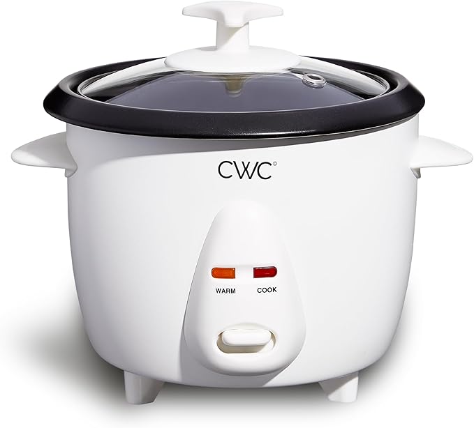 COOK WITH COLOR 6 Cup Rice Cooker 300W - Effortless Cooking and Perfectly, Cooks 3 Cups of Raw Rice for 6 Cups of Cooked Rice, Cream