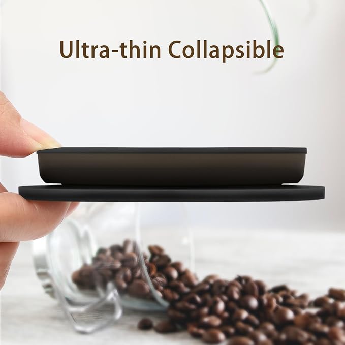 2-Packs Paperless Collapsible Travel Pour Over Coffee Maker with Metal Filter - Single Serve Camping Pour Over Coffee Maker Set - Travel Collapsible Pour Over Coffee Dripper kit (Black+Red)
